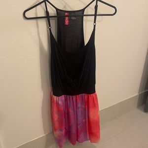 Medium “Say What” black and pink short women’s dress